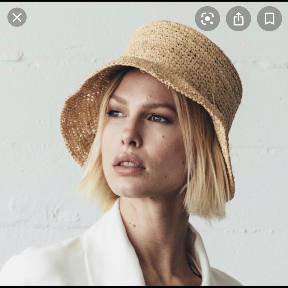Janessa Leone Manon Straw Bucket Hat